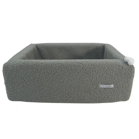 MEOWBOX PLUS- legowisko dla kota lub małego psa - Pudełko boucle Szary