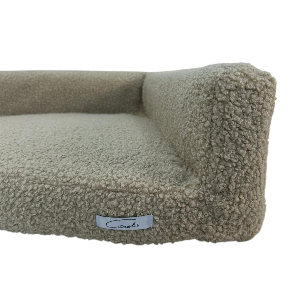 MEOWCORNER PLUS - legowisko dla kota lub małego psa - Narożnik boucle Beż