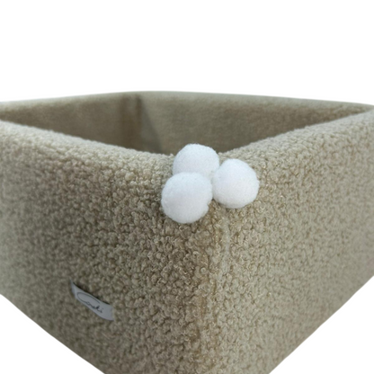 MEOWBOX PLUS- legowisko dla kota lub małego psa - Pudełko boucle Beżowy