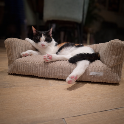 WOOFSOFA -  legowisko dla psa lub kota - Sofa sztruks S Beżowy