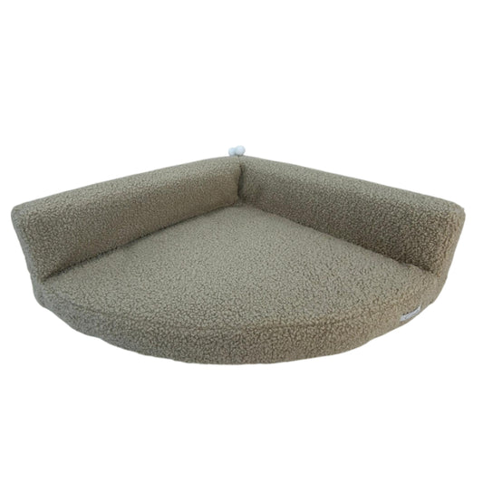 MEOWCORNER PLUS - legowisko dla kota lub małego psa - Narożnik boucle Beż