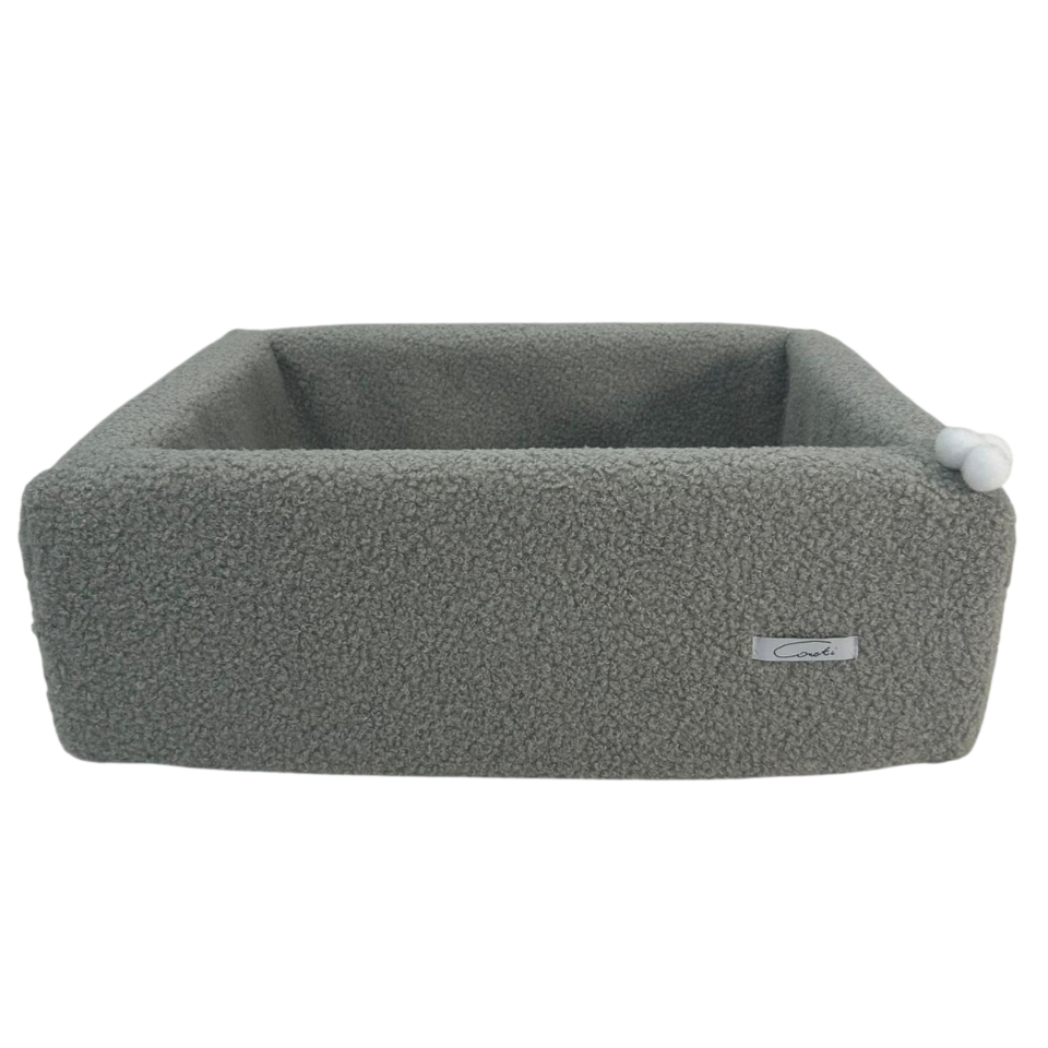 MEOWBOX PLUS- legowisko dla kota lub małego psa - Pudełko boucle Szary