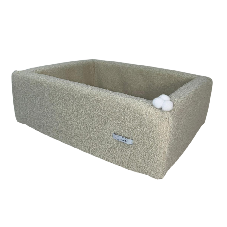 MEOWBOX PLUS- legowisko dla kota lub małego psa - Pudełko boucle Ecru
