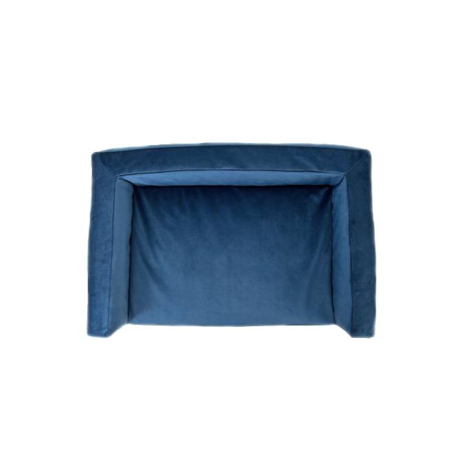 WOOFSOFA - legowisko dla psa - Sofa welur M Niebieski