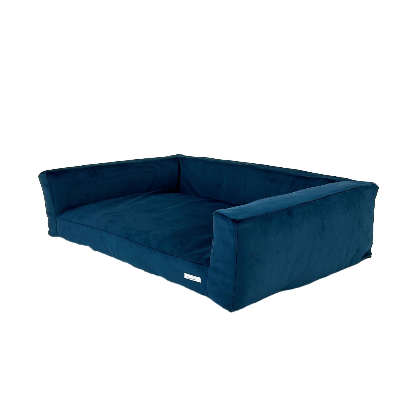 WOOFSOFA - legowisko dla psa - Sofa welur M Niebieski