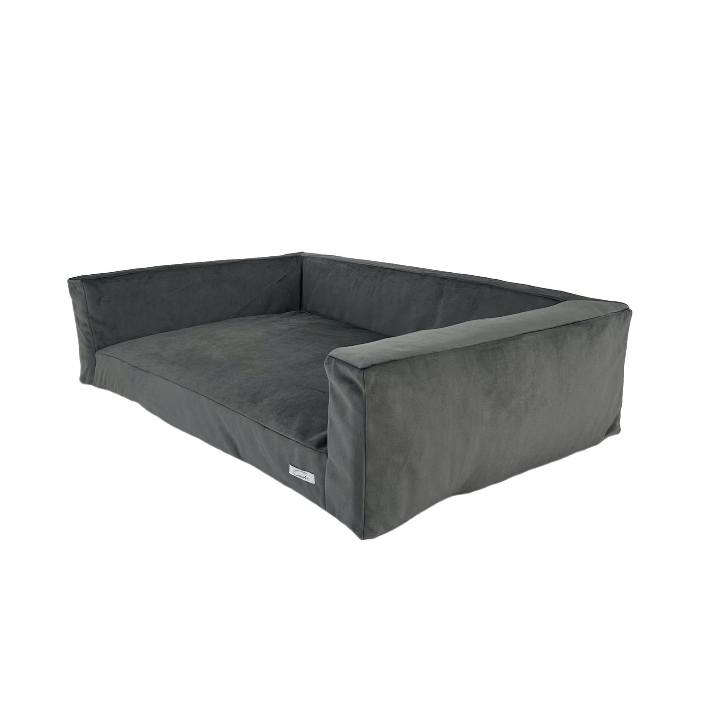 WOOFSOFA - legowisko dla psa - Sofa welur M Szary