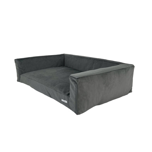 WOOFSOFA - legowisko dla psa - Sofa welur M Szary