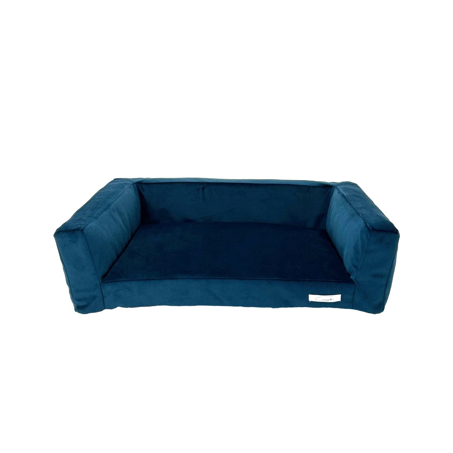 WOOFSOFA - legowisko dla psa lub kota - Sofa welur S Niebieski