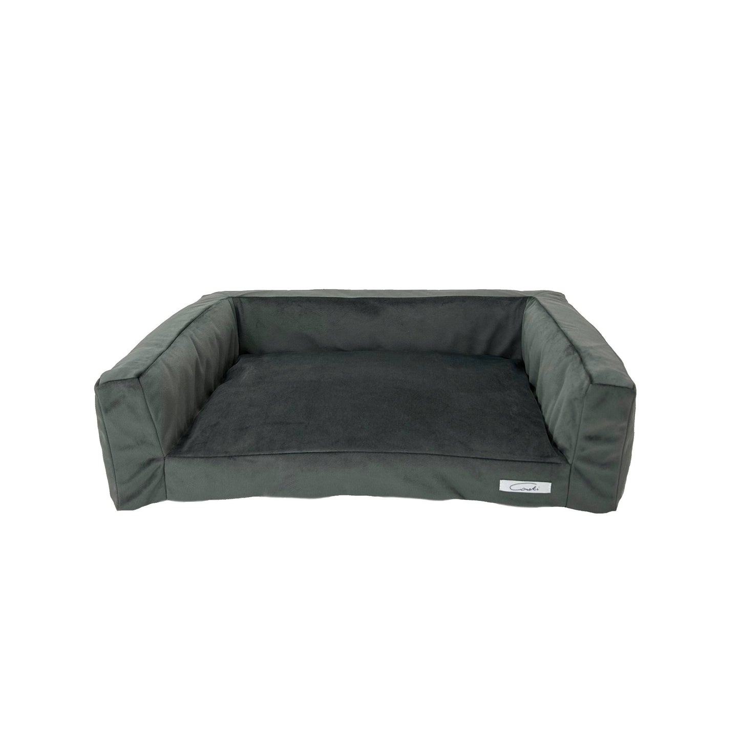 WOOFSOFA - legowisko dla psa lub kota - Sofa welur S Szary