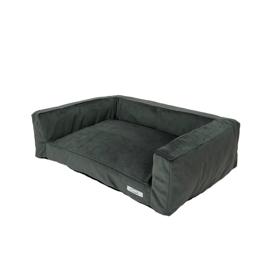 WOOFSOFA - legowisko dla psa lub kota - Sofa welur S Szary